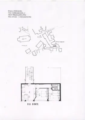 a floor plan of the davis residence at Appartamento Dolomiti in Predazzo