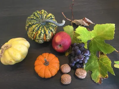 a group of fruits and vegetables on a table at Apartment Villa Huber in Bolzano
