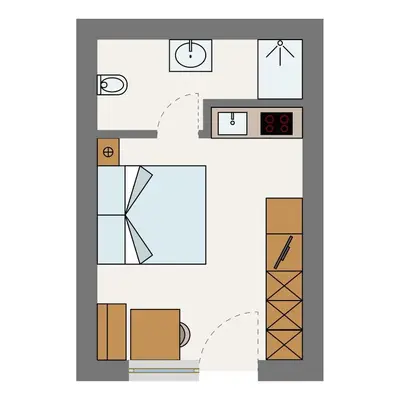a floor plan of a house at Apartments Soval in Santa Cristina in Val Gardena