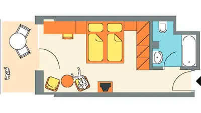 a floor plan of a house at Residence Hotel Gasser in Bressanone