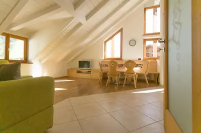 a living room with a couch and a table at Tobià el Salvan in Pera