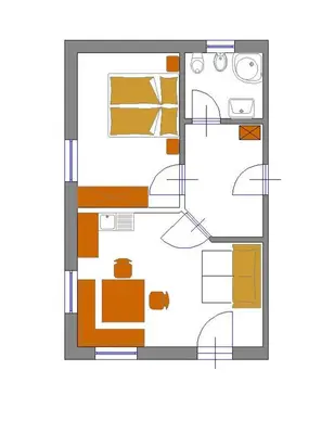a floor plan of a house at Villa Bernhard in Siusi