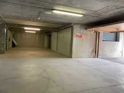 an empty room with stalls in a building at Precumon 16/5 in Arabba