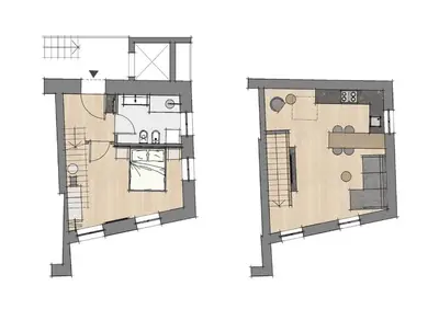 a floor plan of a condo at Schmitte am Sonnenwirtsplatz Eppan in South Tyrol, perfect starting point for bike and hike in Appiano sulla Strada del Vino
