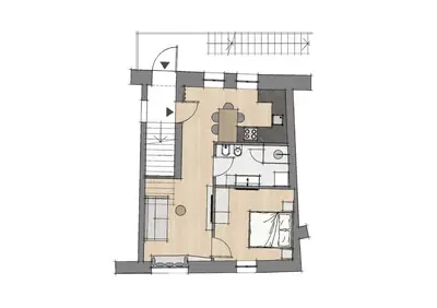 a floor plan of a house at Schmitte am Sonnenwirtsplatz Eppan in South Tyrol, perfect starting point for bike and hike in Appiano sulla Strada del Vino