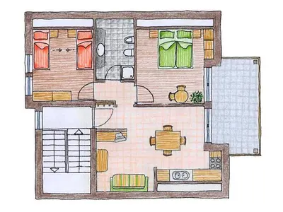 a drawing of a floor plan of a house at Haus Alpenjuval in Fundres