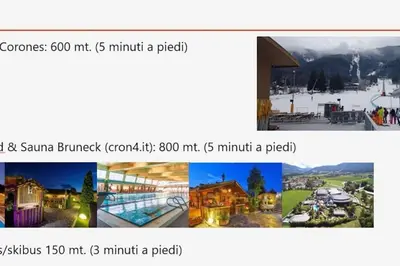 a collage of three pictures of a ski resort at Sylvester Apartment in Riscone