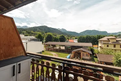 a view from the balcony of a house at Dolomitihouse VIEGHEL in Fiera di Primiero
