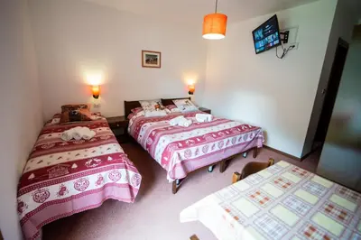 a building with a balcony with flowers on it at Cèsa Cherpei - Dog Friendly in Campitello di Fassa