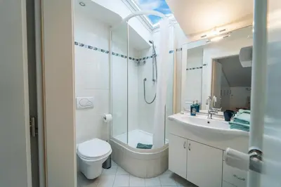 a bathroom with a toilet and a sink and a shower at Mias Apartments - #MiasEppan#Badl in Appiano sulla Strada del Vino