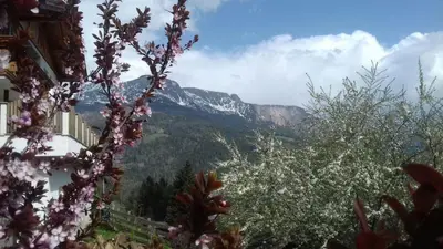 a view of the mountains from a house at Unterweg Hof in Sarntal