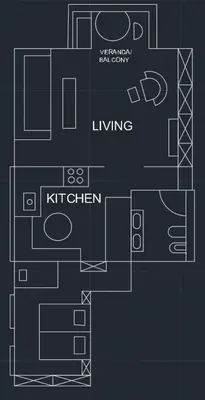 a drawing of a floor plan of a room at Apartment Cesa Collina Superior in Ortisei