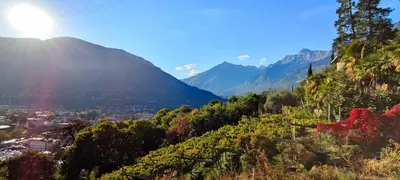a view of a valley with mountains in the background at La Libella - Suite #5 - la terrazza mit privatem Pool in Merano