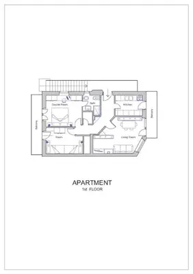 a floor plan of a apartment at Appartamento a San Vito di Cadore in San Vito di Cadore